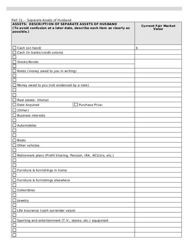 Worksheet Divorce Asset Worksheet divorce finance worksheet 20