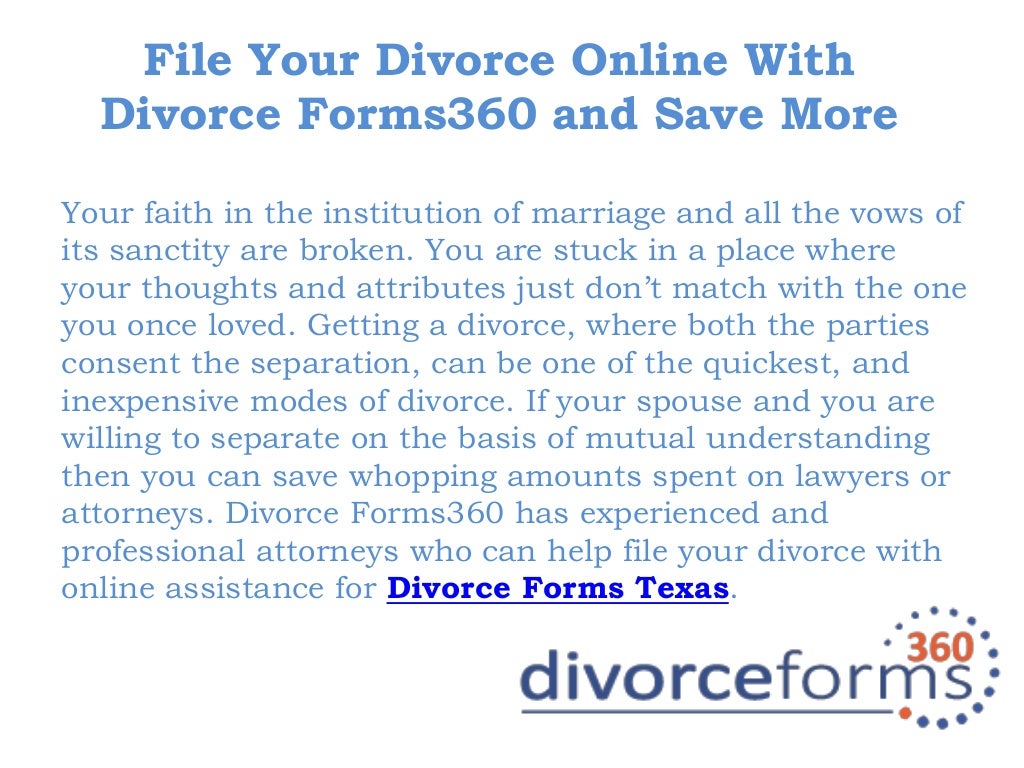 Divorce forms Texas
