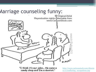 Marriage counseling funny:




                         http://www.cartoonstock.com/directo
                         ry/c/conflicting_occupations.asp
 