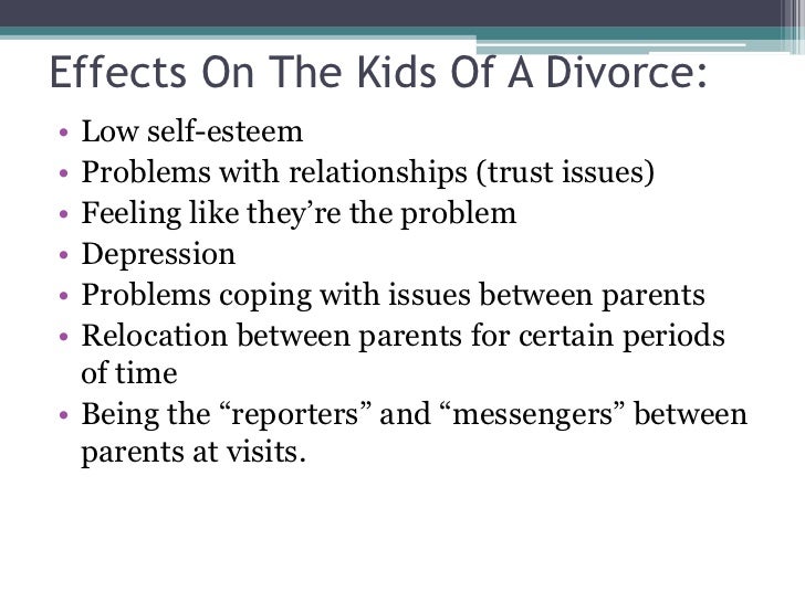 Divorce affect children essay