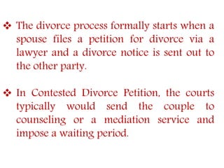 Divorce procedure India Divorce Steps India PPT Free Download