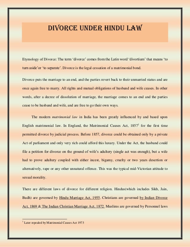 What is Divorce/Divorce under hindu law -Khanna ... What is Divorce/Divorce under hindu law -Khanna ...
