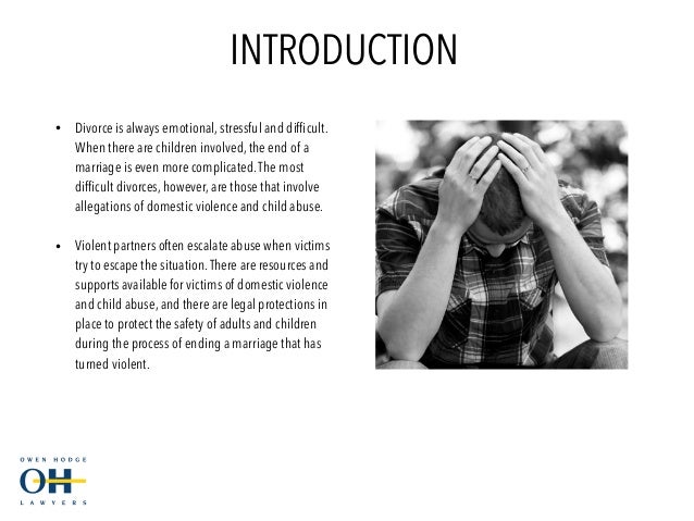 Divorce with domestic violence and child abuse