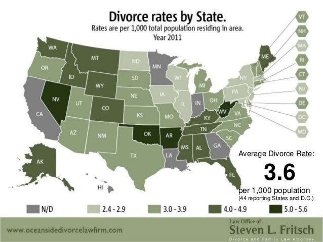 divorce rates by state map Shocking Divorce Statistics divorce rates by state map