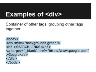 Div tag presentation | PPT