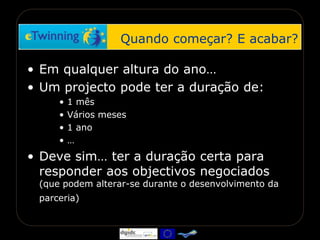Pessoas, escolas ou projectos