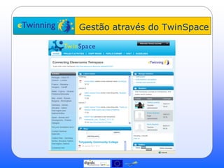 Gestão através do TwinSpace
 