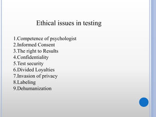 Testing Ethics Ethical Standards in Testing | PPTX