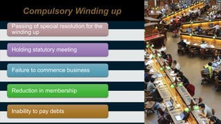 Sample Footer Text 2/7/20XX 7
Passing of special resolution for the
winding up
Holding statutory meeting
Failure to commence business
Reduction in membership
Inability to pay debts
 