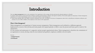 Talent Management Introduction Example talent management (hrm) | PPTX