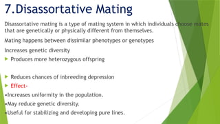 Disassortative Mating Examples mating systems in plant breeding divya ppt.pptx