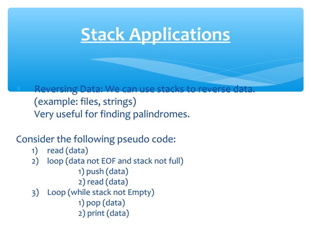 Stack Operation In Data Structure | PPT