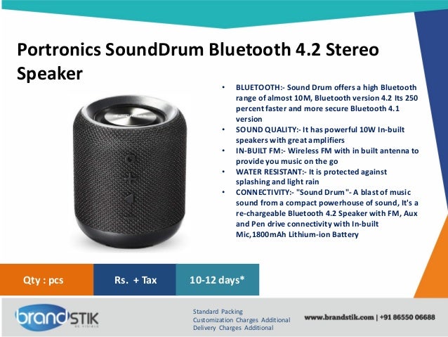 portronics sound drum manual