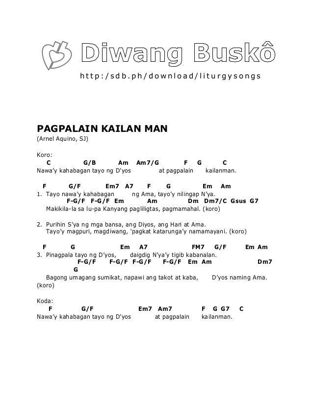 Oh Magsaya At Magdiwang Lyrics Diwang Busko Tagalog Songs