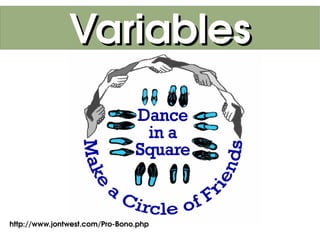 Variables



   
http://www.jontwest.com/Pro­Bono.php    
 