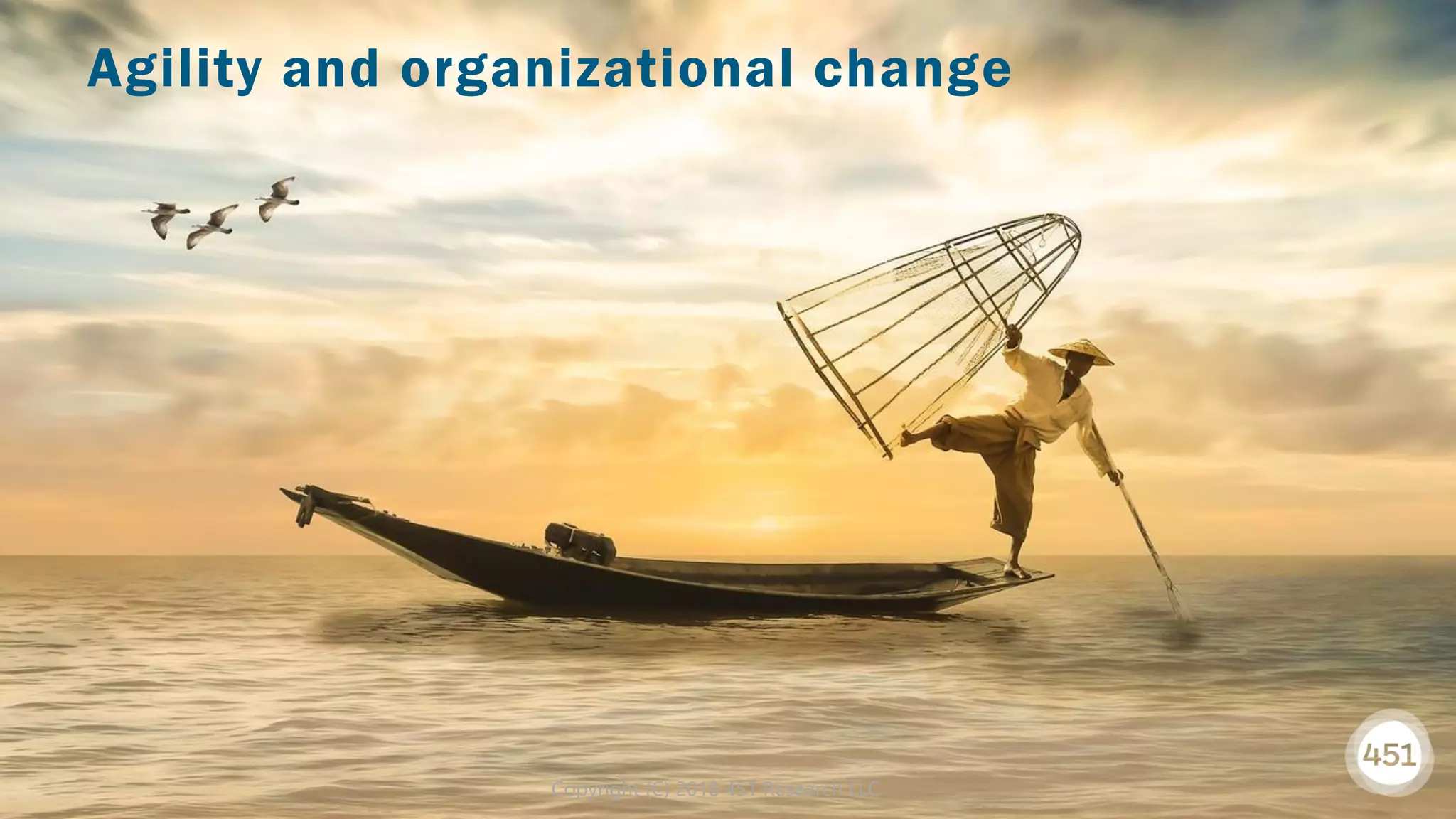 451RESEARCH.COM
©2018 451 Research. All Rights Reserved. Copyright (C) 2018 451 Research LLC
Agility and organizational change
 