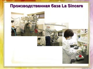 Производственная база La SincereПроизводственная база La Sincere
 