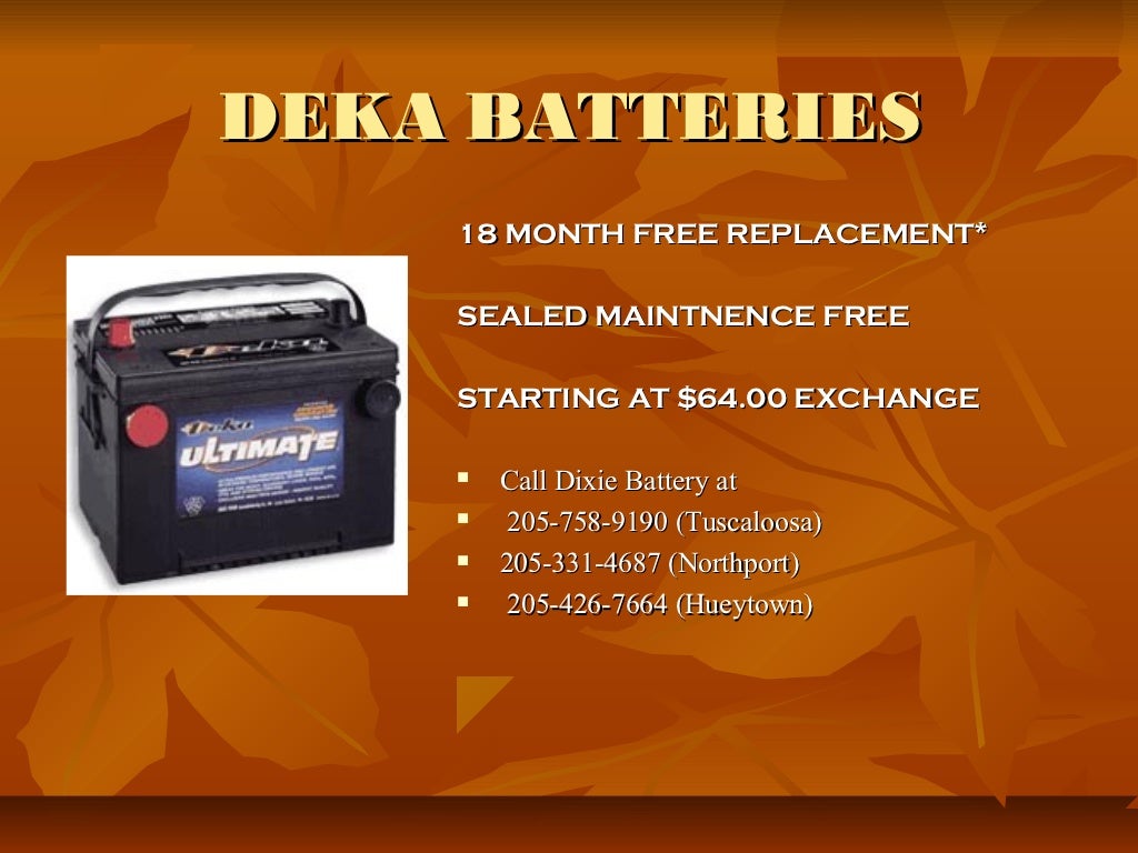 Dixie Battery Supply Products