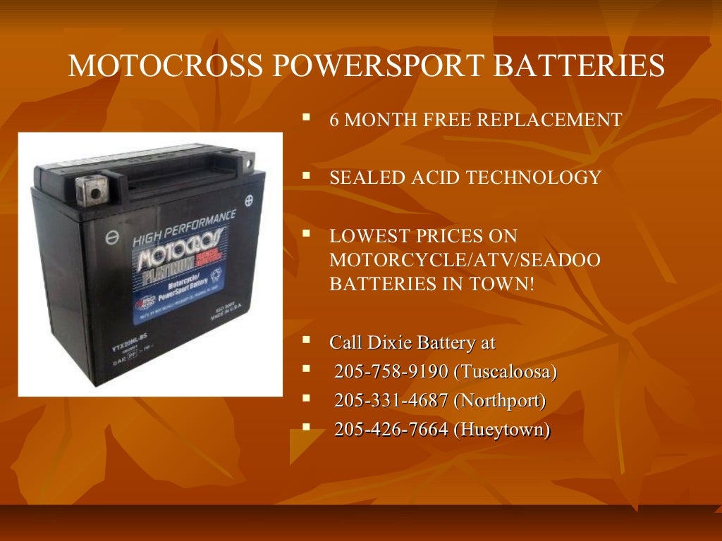 Dixie Battery Supply Products