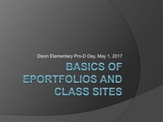 Dixon Elementary Pro-D Day, May 1, 2017
 
