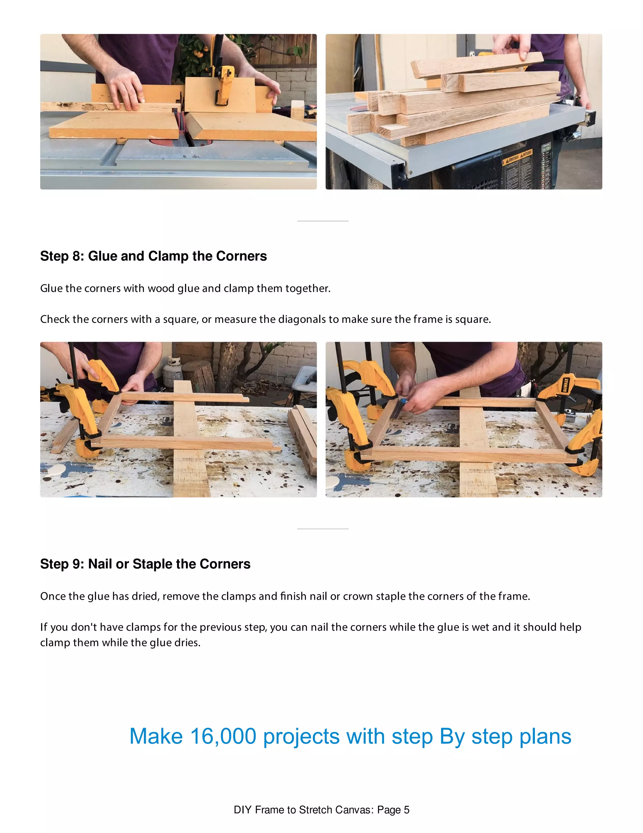 Diy frame to stretch canvas