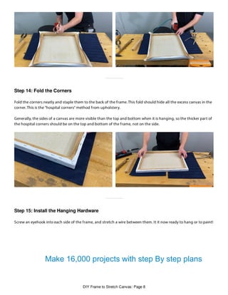 Diy frame to stretch canvas