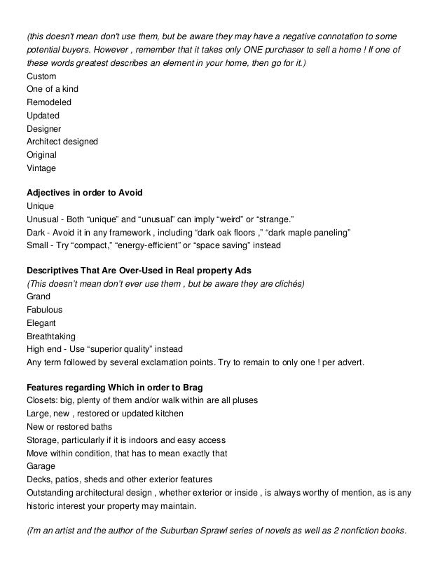 DIY Sell Your Home Yourself How To Write Real Estate Copy That