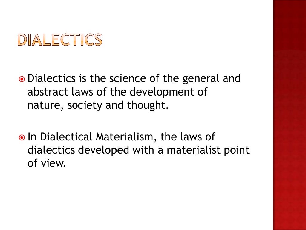 dialectical materialism essay