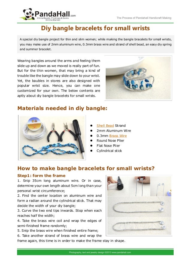 Diy bangle bracelets for small wrists