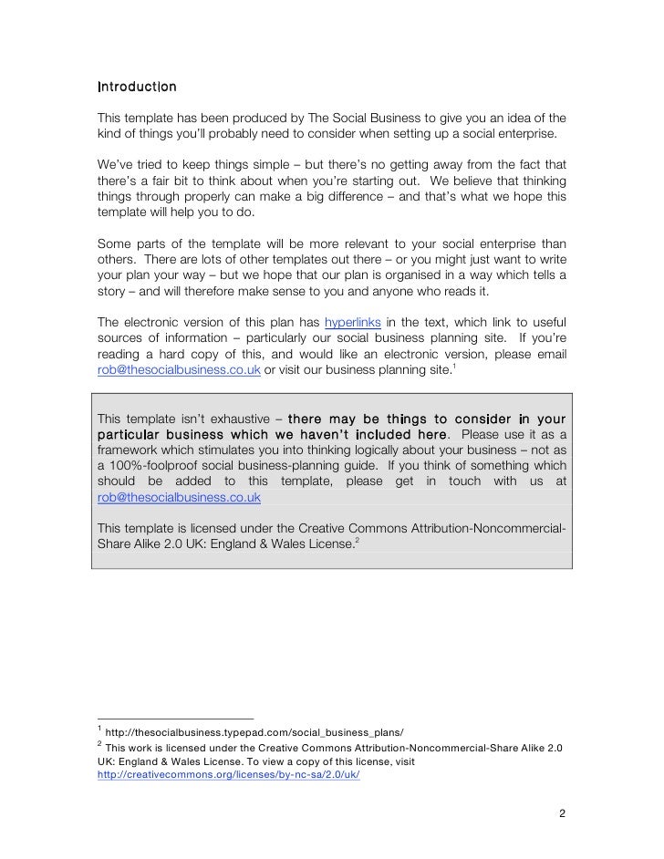 Small business plan template image