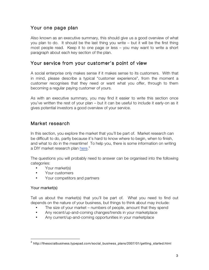 Small business plan template picture