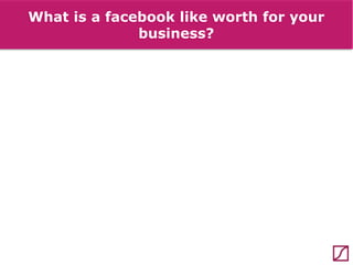 What is a facebook like worth for your
business?

 
