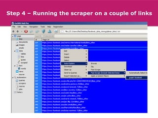 Step 4 – Running the scraper on a couple of links

 