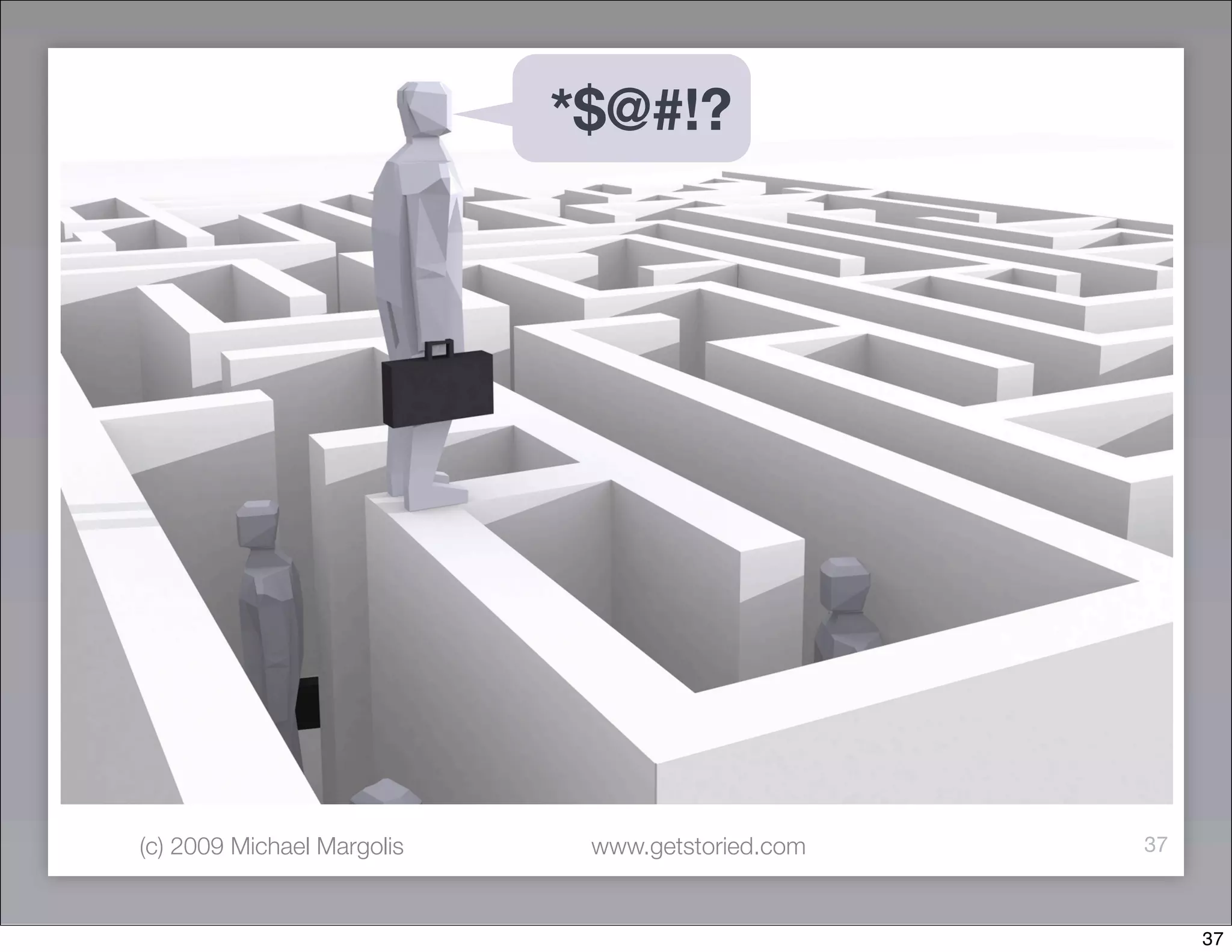 *$@#!?




(c) 2009 Michael Margolis    www.getstoried.com   37



                                                       37
 