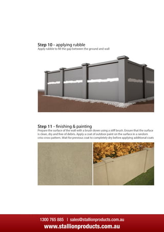 Installation
1300 765 885 | sales@stallionproducts.com.au
www.stallionproducts.com.au
 