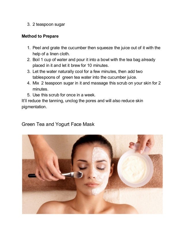 Download Diy Green Tea Face Mask For Acne And Dark Spots PSD Mockup Templates