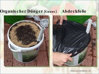 Organischer Dünger  (Guano) Abdeckfolie www.growtainer.de 