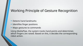 Complete Tutorial on Hand Gesture Control Robot Using OpenCV | PPTX