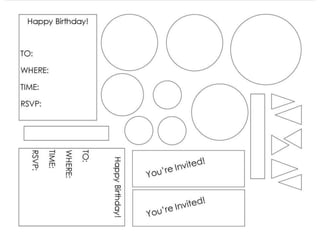 Diy monster birthday invitations