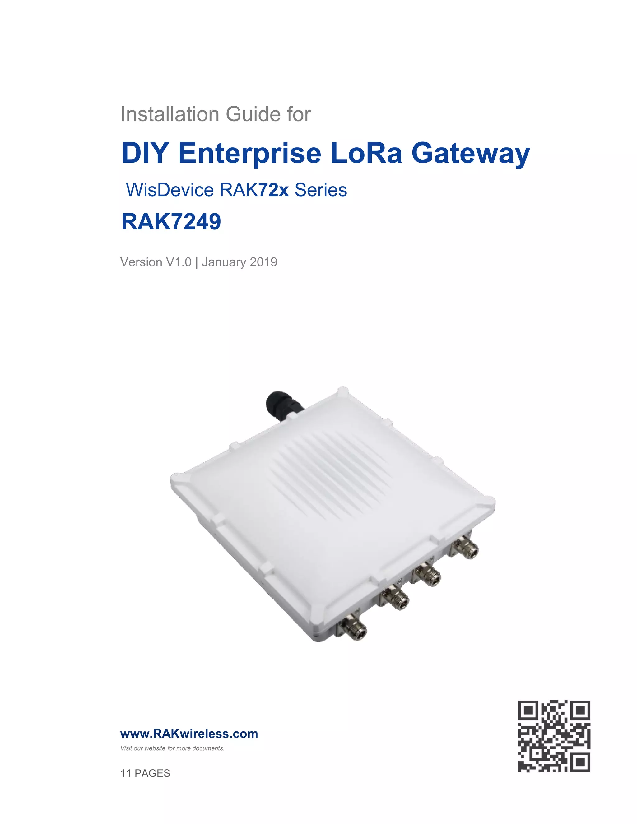 Installation Guide for DIY Enterprise LoRa Gateway | PDF