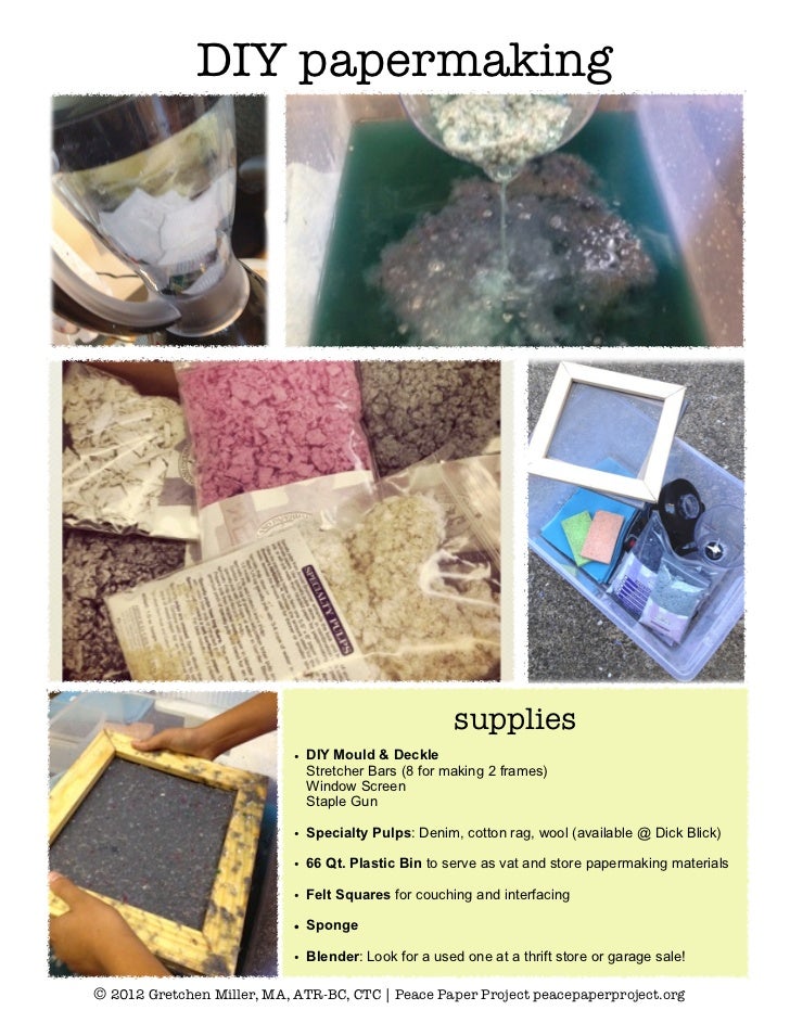 DIY Papermaking Howto Steps