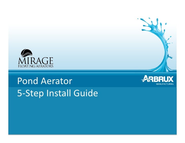 Pond Aerator Install Guide