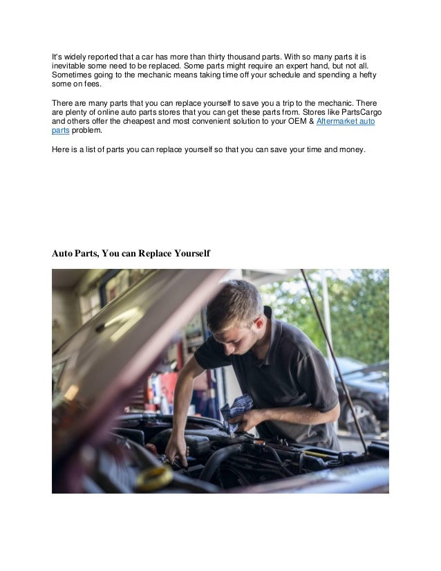 Diy Replace And Repair Your Auto Parts