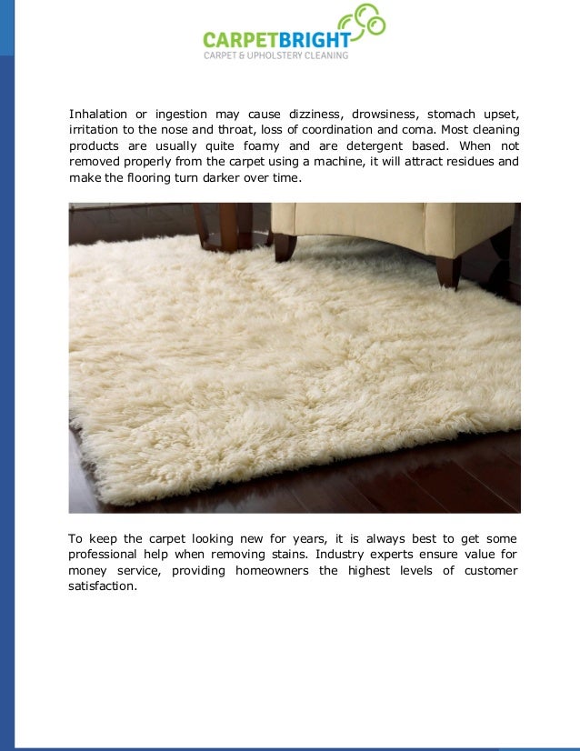 DIY Risks The Dangers of Carpet Stain Removal Products