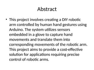 DIY_Robot_Arm_Presentation by ABHISHEK K K.pptx