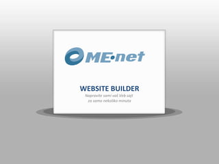 WEBSITE BUILDER Napravite sami va š Veb sajt  za samo nekoliko minuta 