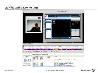 Usability testing (user testing) 