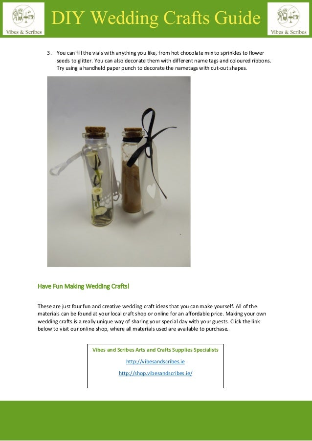 Diy Wedding Crafts Guide