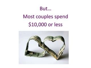 But…
Most couples spend
$10,000 or less
 