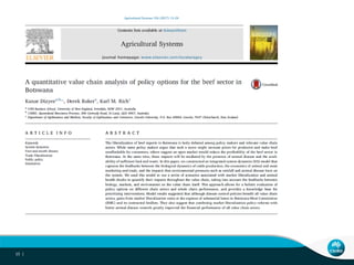 A system dynamics approach to chain/network analysis in the primary industry sector